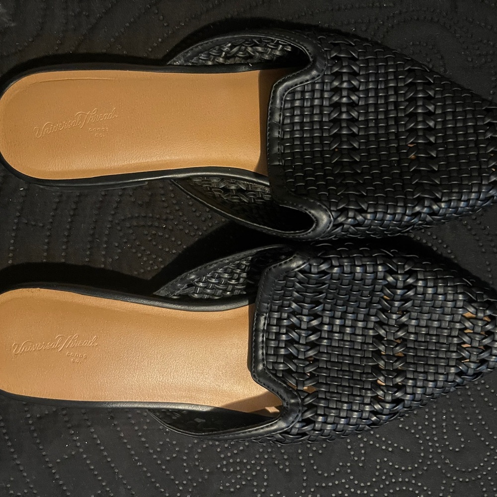 Target Black Woven Mules Sleek Design